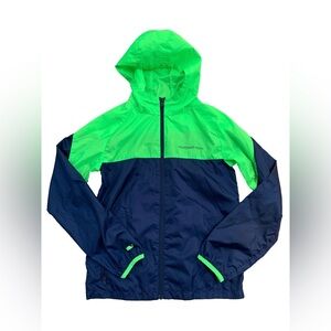 Vineyard Vines Size M, 12-14, Navy and Green Lightweight Windbreaker Rain Jacket